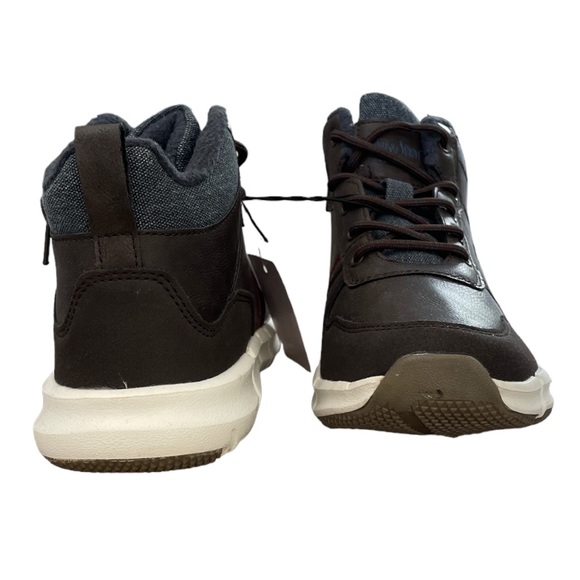 Young Spirit London athletic ankle boot with zipper, brown Leather denim Sz 6.5 - Picture 4 of 6